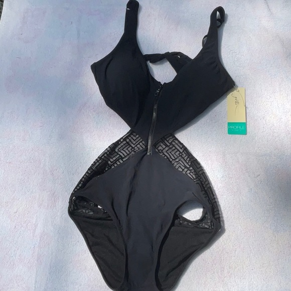 Gottex Turkiz Bathing Suit, Size 12 - Picture 3 of 13
